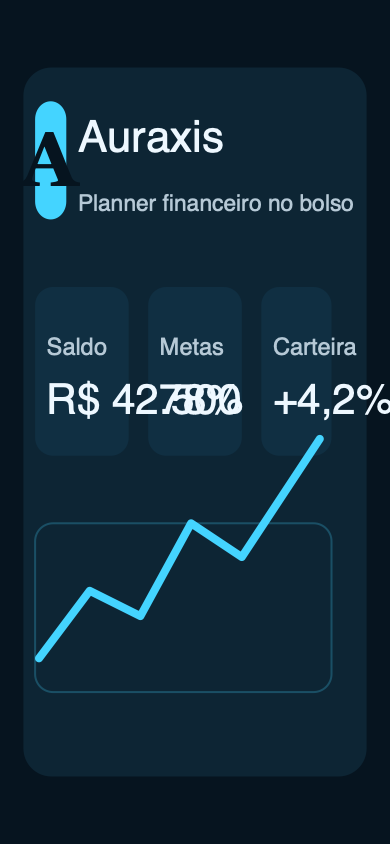 Dashboard mobile do Auraxis